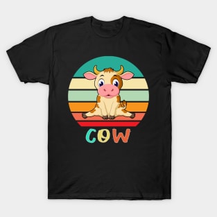 Vintage Retro Cow T-Shirt